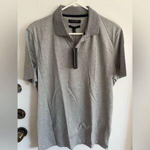 Banana Republic Men's Light Gray Polo Shirt